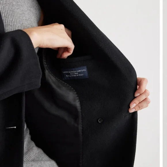 Quince Italian Wool Classic Single-Breasted Coat - Picture 6 of 16